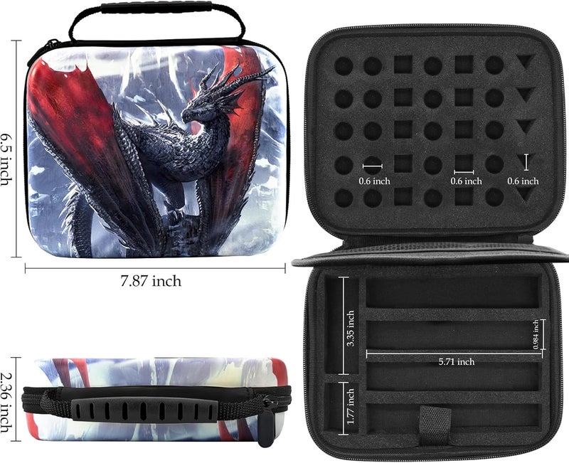 sabermaster Dice Storage Case Dice Bag Dice throne dnd dice tray dice holder dnd dice storage dice case Multifunctional storage Organizer Role Playing Game for Rpg Table Game (B) - Image 2
